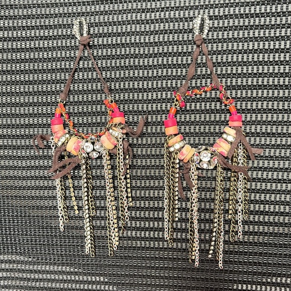 Jewelry - Vintage Y2k Large Dangle sparkling Statement Pierced Earrings